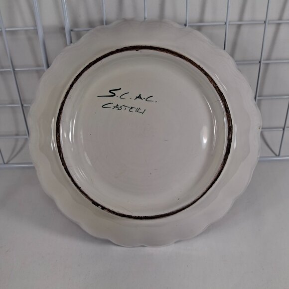 Rare Vintage Italian Renaissance Revival Nove Rose Signed Hand-Painted Bowl - Picture 5 of 11